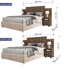 Cabeceira Messina Casal Flex Café Wood