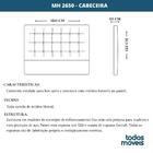 Cabeceira Mh-2650 Herval Estofada Queen 160 Cm Veludo Marrom B