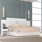 Cabeceira Milan D01 Extensível 138/158cm Com Mesa De Cabeceir