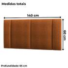 Cabeceira Modulada Casal 140 Cm Com Led Boucle Milani Store