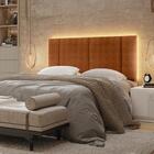 Cabeceira Modulada Casal 140 Cm Com Led Boucle Milani Store