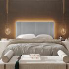 Cabeceira Modulada Casal 140 Cm Com Led Linho Milani Store