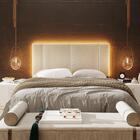 Cabeceira Modulada Casal 140 Cm Com Led Linho Milani Store