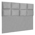 Cabeceira Modulada Casal 1 40m Lorena Suede Cinza - Pallazio