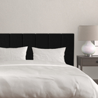 Cabeceira Modulada Estofada Preta Retangular Para Cama Box Qu