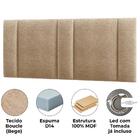 Cabeceira Modulada Queen 160 Cm Com Led Boucle Milani Store