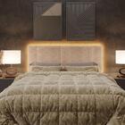 Cabeceira Modulada Queen 160 Cm Com Led Boucle Milani Store