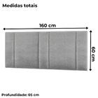 Cabeceira Modulada Queen 160 Cm Com Led Linho Milani Store