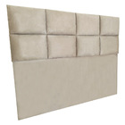 Cabeceira Modulada Solteiro 0 90m Lorena Suede Bege - Pallazio