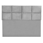 Cabeceira Modulada Solteiro 0 90m Lorena Suede Cinza - Pallaz