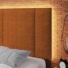 Cabeceira Modulada Solteiro 90 Cm Com Led Boucle Milani Store