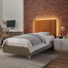 Cabeceira Modulada Solteiro 90 Cm Com Led Boucle Milani Store