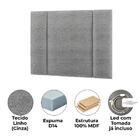 Cabeceira Modulada Solteiro 90 Cm Com Led Linho Milani Store