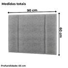 Cabeceira Modulada Solteiro 90 Cm Com Led Linho Milani Store