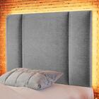 Cabeceira Modulada Solteiro 90 Cm Com Led Linho Milani Store