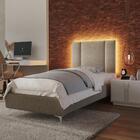 Cabeceira Modulada Solteiro 90 Cm Com Led Linho Milani Store