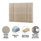 Cabeceira Modulada Solteiro 90 Cm Com Led Linho Milani Store