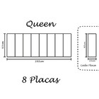 Cabeceira Modular E Box Queen 60x160 Em Material Sintético Pr