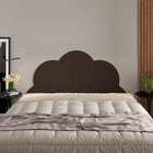 Cabeceira Modular King Chile Em Tecido Sintético Cor Marrom -