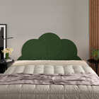 Cabeceira Modular King Chile Em Tecido Sintético Cor Verde -