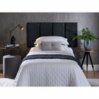 Cabeceira Modular Solteiro Corino 4 Módulos 30cm X 60cm Preto