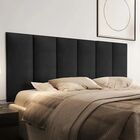 Cabeceira Modular Sonho 20x60 Em Corino Preto