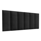 Cabeceira Modular Sonho 20x60 Em Suede Preto