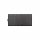 Cabeceira Modulo Kit 4 Peças 0.35x0.70cm Cinza