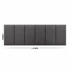 Cabeceira Modulo Kit 6 Peças 0.35x0.70cm Cinza