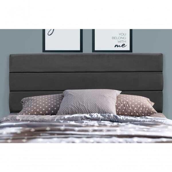 Cabeceira Móveis Trida Paloma Queen Suede Cinza 1,60x122cm