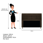 Cabeceira Munique 140 Cm Casal Corano Marrom - Amarena Móveis
