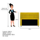 Cabeceira Munique 160 Cm Queen Size Corano Amarelo - Amarena