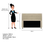 Cabeceira Munique 160 Cm Queen Size Corano Bege - Amarena Móv