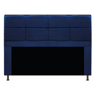 Cabeceira Munique 160 Cm Queen Size Suede Azul Marinho - Amar