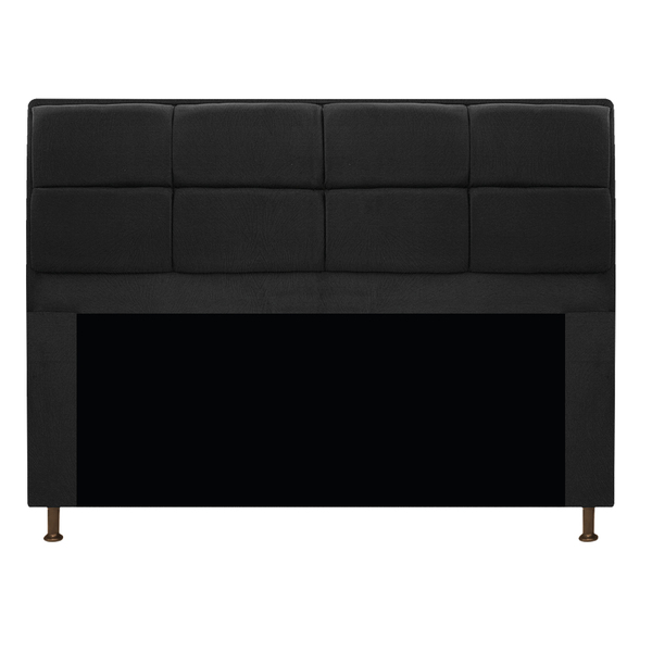 Cabeceira Munique 160 Cm Queen Size Suede Preto - Amarena Móv