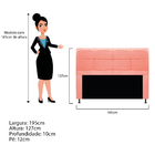 Cabeceira Munique 195 Cm King Size Suede Coral - Amarena Móve