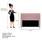 Cabeceira Munique 195 Cm King Size Suede Rosê - Amarena Móveis