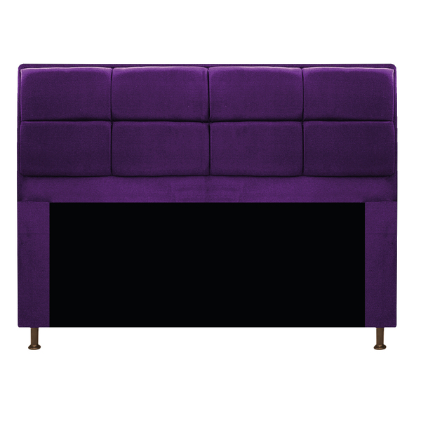 Cabeceira Munique 195 Cm King Size Suede Roxo - Amarena Móveis