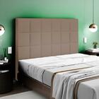 Cabeceira Nairóbi Casal 1400mm Suede Bege - Simbal