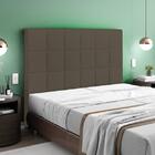 Cabeceira Nairóbi Casal 1400mm Veluso Slim Chocolate - Simbal