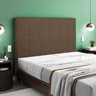 Cabeceira Nairóbi Solteiro 900mm Suede Marrom Taupe - Simbal