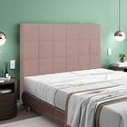 Cabeceira Nairóbi Solteiro 900mm Veludo Rose - Simbal