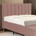 Cabeceira Nashira 140 Para Cama De Casal N-031 Veludo Rosê Cl