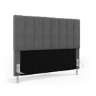 Cabeceira Nashira 140 Para Cama De Casal Z-008 Sued Cinza Ara