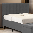 Cabeceira Nashira 160 Para Cama Queen Z-008 Sued Cinza Aradec