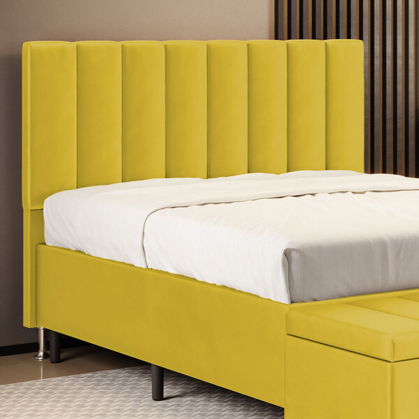 Cabeceira Nashira 195 / N-035 Veludo Amarelo Aradecor