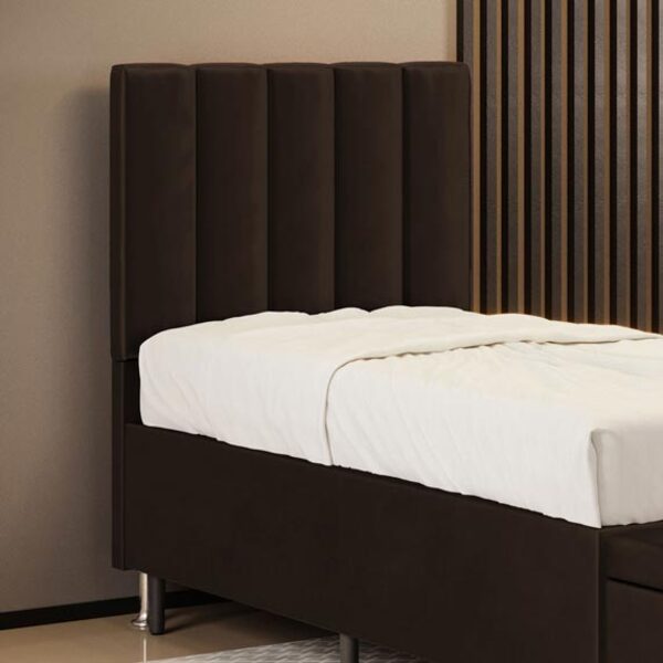 Cabeceira Nashira 90 Para Cama De Solteiro N-027 Veludo Marro
