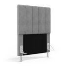 Cabeceira Nashira 90 Para Cama De Solteiro Z-008 Sued Cinza A