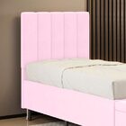 Cabeceira Nashira 90 Para Cama De Solteiro Z-021 Sued Rosa Be