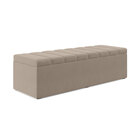 Cabeceira Nashira E Calçadeira Baú Navi 140 Para Cama De Casa